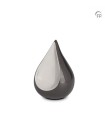 Kleine Metalen Urn Antraciet Grijs 'Teardrop'
