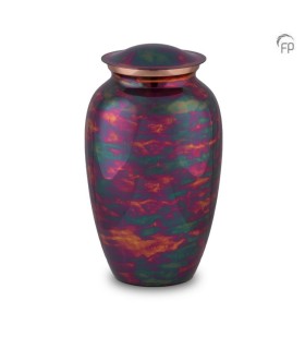 Grote Metalen Urn 'Raku' Kopermat