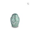Metalen Mini Urn 'Vogels' Groen