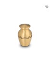 Metalen Mini Urn Goudkleur/Bronskleur met Zwarte Banden