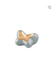 Metalen Mini Urn Blauw/Goudkleur Butterfly