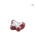 Metalen Mini Urn Bordeaux/Zilverkleur Butterfly