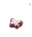 Metalen Mini Urn Bordeaux/Zilverkleur Butterfly