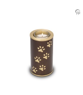 Kleine Metalen Dieren Kaarsenhouder Bruin met Goudkleurige Pootjes