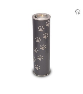 Grote Metalen Dieren Kaarsenhouder Grijs met Zilverkleurige Pootjes