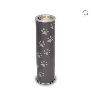 Grote Metalen Dieren Kaarsenhouder Grijs met Zilverkleurige Pootjes