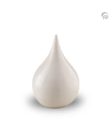 Grote Keramische Traan Urn 'Unica' Wit