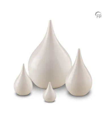 Kleine Keramische Traan Urn 'Unica' Wit