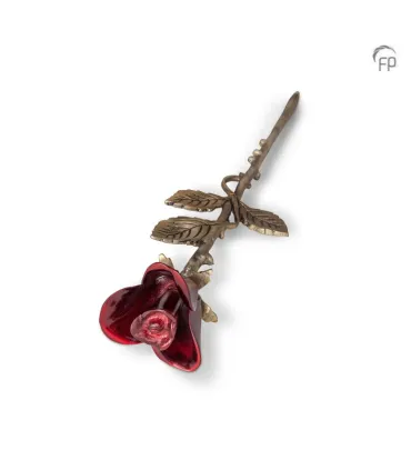 Metalen Urn Keepsake Roos Rood