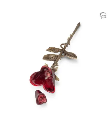 Metalen Urn Keepsake Roos Rood