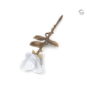 Metalen Urn Keepsake Roos Wit