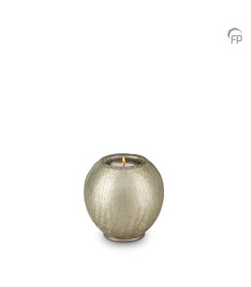 Glazen Kaarsenhouder Bohemian Memory Crystal Zilverkleurig Craquelé