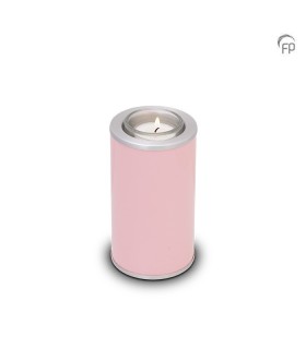 Kleine Messing Kaarsenhouder roze