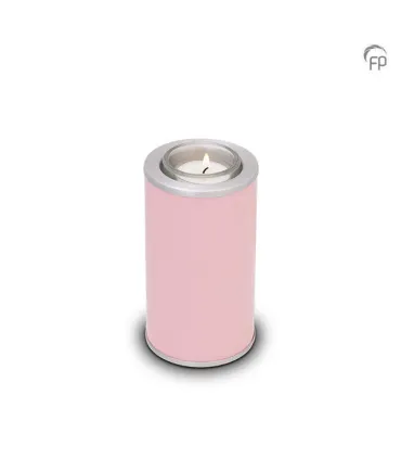 Kleine Messing Kaarsenhouder roze