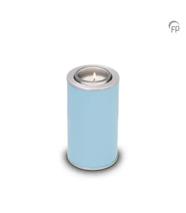 Kleine Messing Kaarsenhouder Blauw