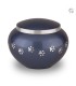 Grote Metalen Dierenurn Pootafdrukjes Blauw