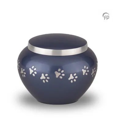 Medium Metalen Dierenurn Pootjes Paars