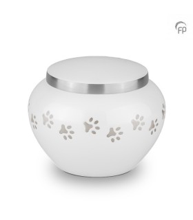 Medium Metalen Dierenurn Pootjes Wit