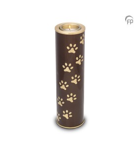 Grote Metalen Dieren Kaarsenhouder Bruin met Goudkleurige Pootjes