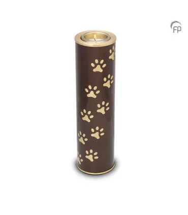 Grote Metalen Dieren Kaarsenhouder Bruin met Goudkleurige Pootjes