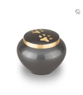 Kleine Metalen Dierenurn Pootjes Antraciet