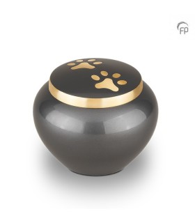 Medium Metalen Dierenurn Pootjes Antraciet