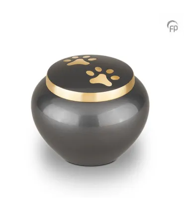 Medium Metalen Dierenurn Pootjes Antraciet