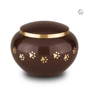 Grote Metalen Dierenurn 'Pootjes' Bruin