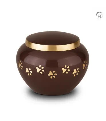 Medium Metalen Dierenurn Pootjes Bruin