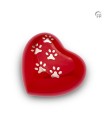 Kleine Metalen Dieren Hart Urn Pootjes Rood