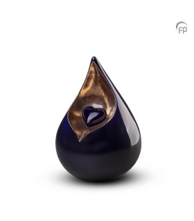 Middelgrote Keramische Urn Celest Hart Donkerblauw