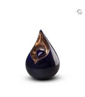 Kleine Keramische Urn Celest Hart Donkerblauw