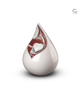 Middelgrote Keramische Urn Celest Hart Wit