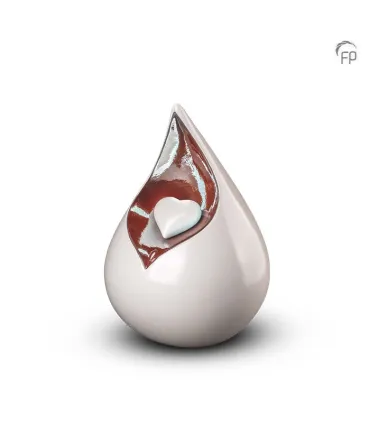 Middelgrote Keramische Urn Celest Hart Wit