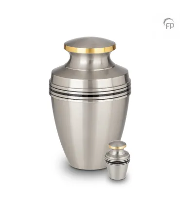 Metalen Mini Urn met Goudkleurige en Zwarte banden