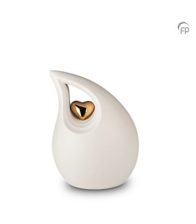 Middelgrote Keramische Urn Witte Traan