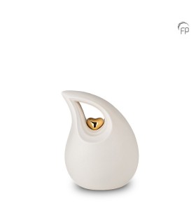 Kleine Keramische Urn Witte Traan