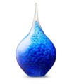 Glazen Memorie Urn Druppel Medium Opaque Blauw