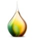 Glazen Memorie Urn Druppel Medium Goudgroen