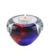 Glazen Memorie Kaarsenhouder Tealight Roze Blauw