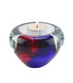 Glazen Memorie Kaarsenhouder Tealight Roze Blauw