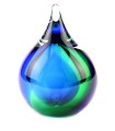 Glazen Memorie Urn Bubble Groen Blauw