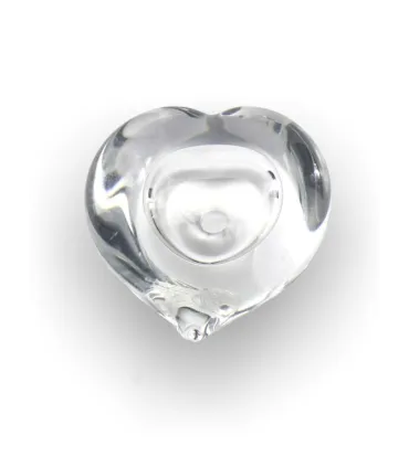 Glazen Memorie Knuffelkeitje Pebble Heart Transparant