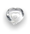 Glazen Memorie Knuffelkeitje Pebble Heart Transparant