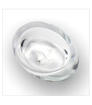 Glazen Memorie Knuffelkeitje Pebble Oval Transparant