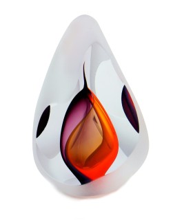 Glazen Premium Traan Urn Reflection Rood