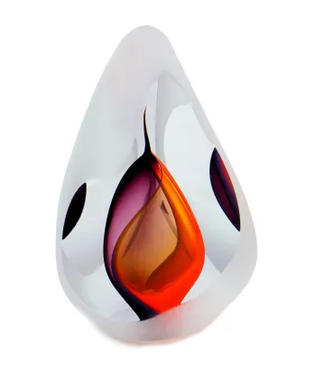 Glazen Premium Traan Urn Reflection Rood