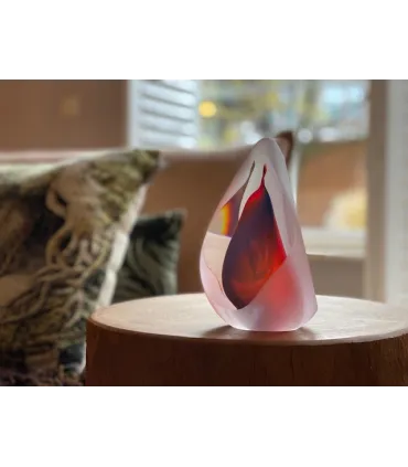 Glazen Premium Traan Urn Reflection Rood