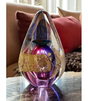 Glazen Premium Traan Urn Goudkleur