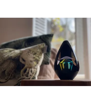 Glazen Premium Traan Urn Pandora Geel Groen